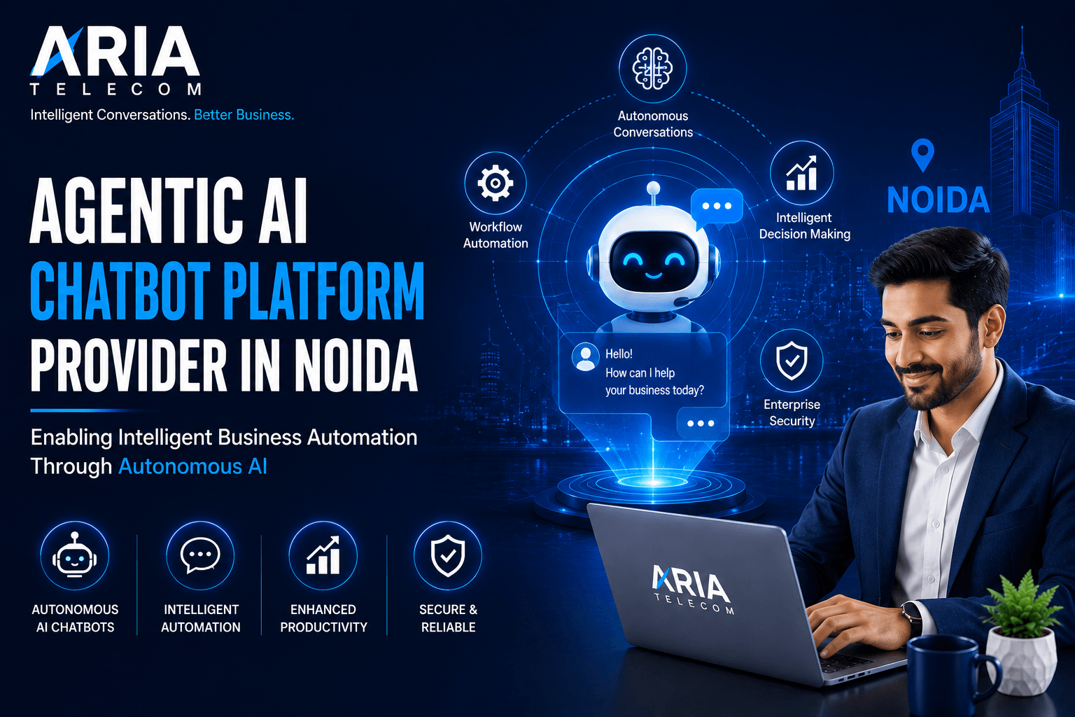 Agentic AI Chatbot Platform Provider in Noida Enabling Intelligent Business Automation Through Autonomous AI