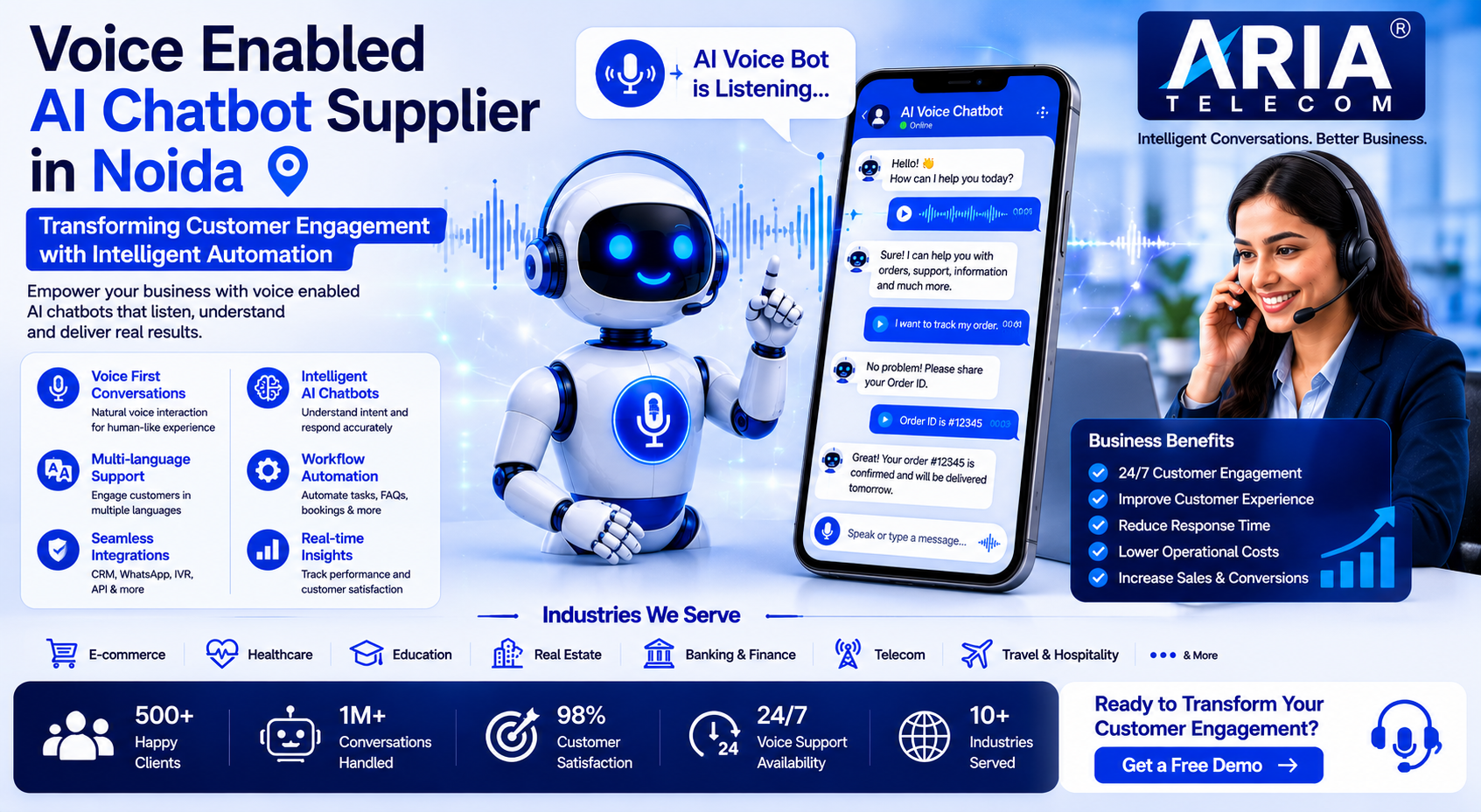 Voice Enabled AI Chatbot Supplier in Noida Transforming Customer Engagement 